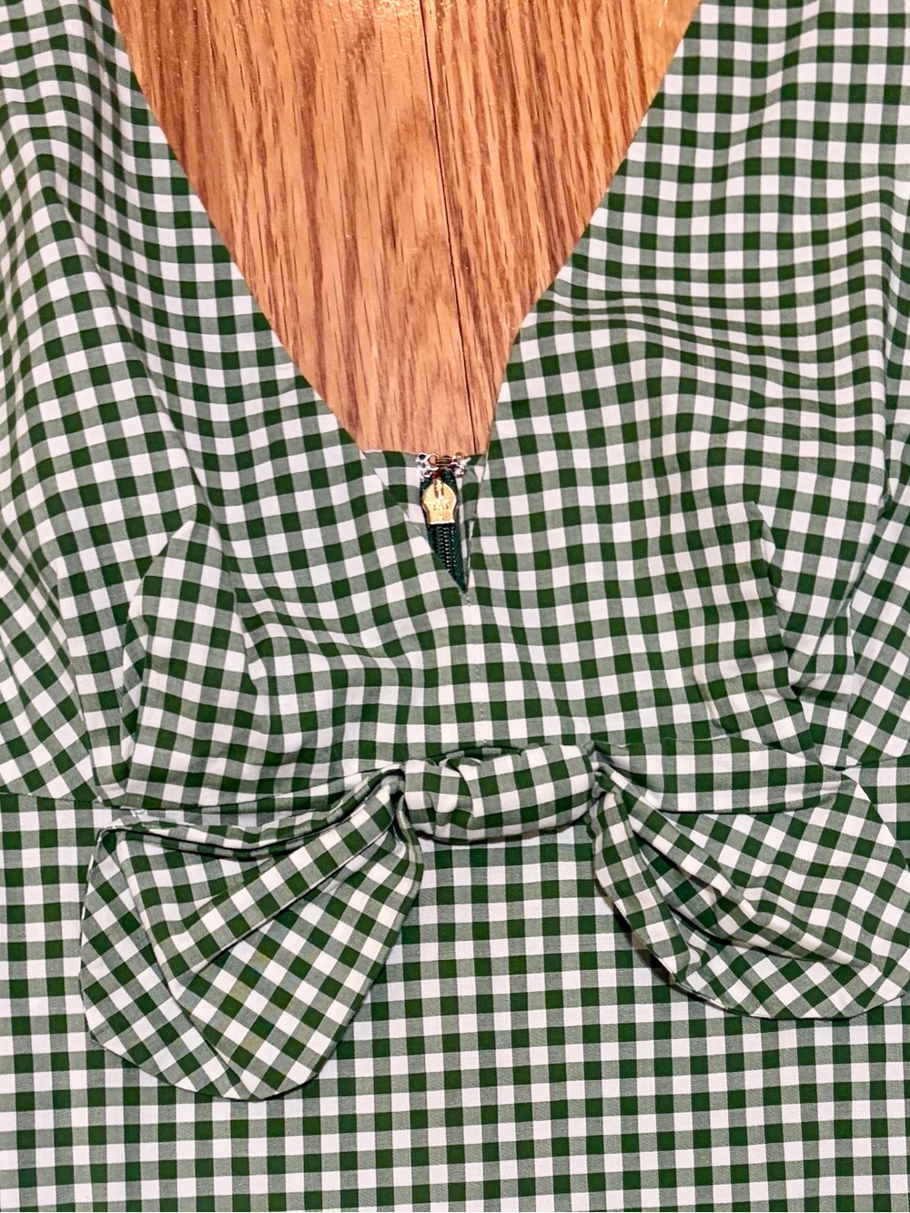 Kate Spade Green Gingham Midi Dress NWOT Size 6 - Picture 2 of 9